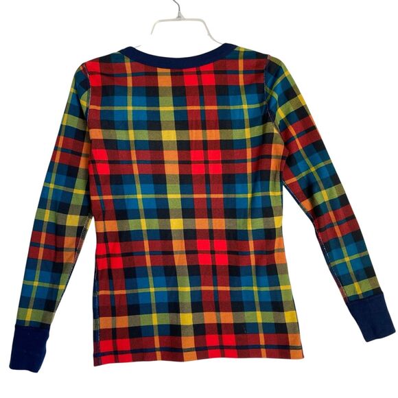 Hanna Anderson Top Long sleeve Women's S Multicolor Vibrant Plaid Cotton Casual - Picture 2 of 6